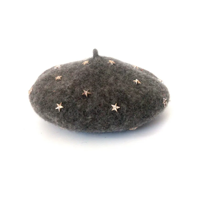 Женская зимняя шапка винтажный шерстяной берет элегантные шапки французского