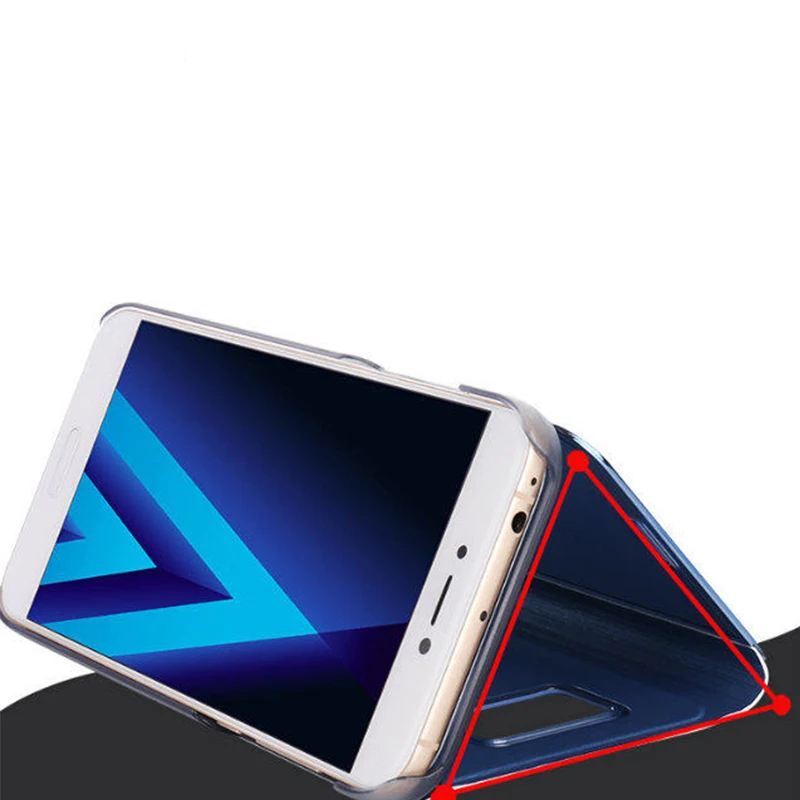 Чехол для samsung Galaxy A6 A5 A7 A8 2018 S9 S8 Note 8 S7 край Смарт зеркало Clear View кожаный чехол A3 2017 с