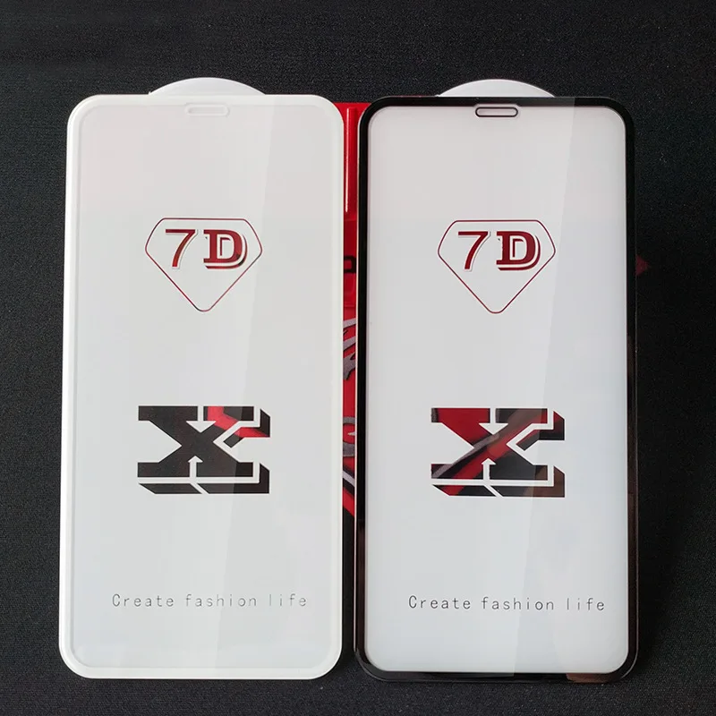 VIAERSON 7D Защитное стекло для iPhone X iphone 6 6s 7 8 Plus полное покрытие пленки ультра тонкая
