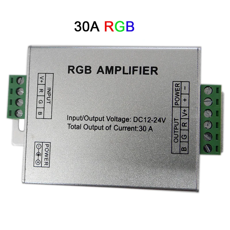 Алюминиевая СВЕТОДИОДНАЯ Лампа контроллер 12 а/24 а/30 А 3 канала 4 RGB подсветка для