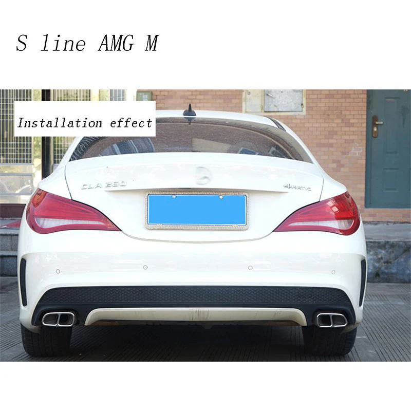Автомобильный стайлинг автомобилей хвост горло Декор Рамка для Mercedes Benz CLA C117 выхлопной трубы Отделка Чехлы наклейки авто аксессуары