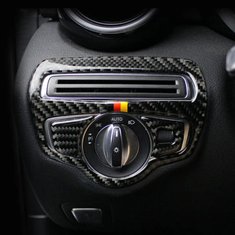 Для Mercedes Benz C Class W205 C180 C200 GLC автомобильные аксессуары из углеродного волокна фар