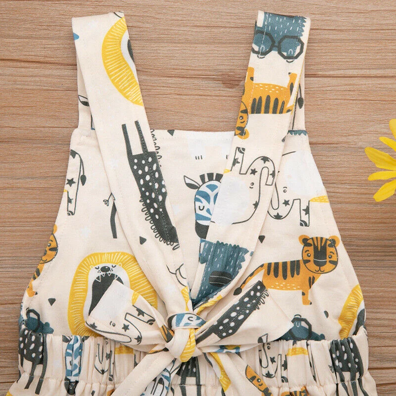 Комбинезон без рукавов и спинки для маленьких мальчиков девочек милый