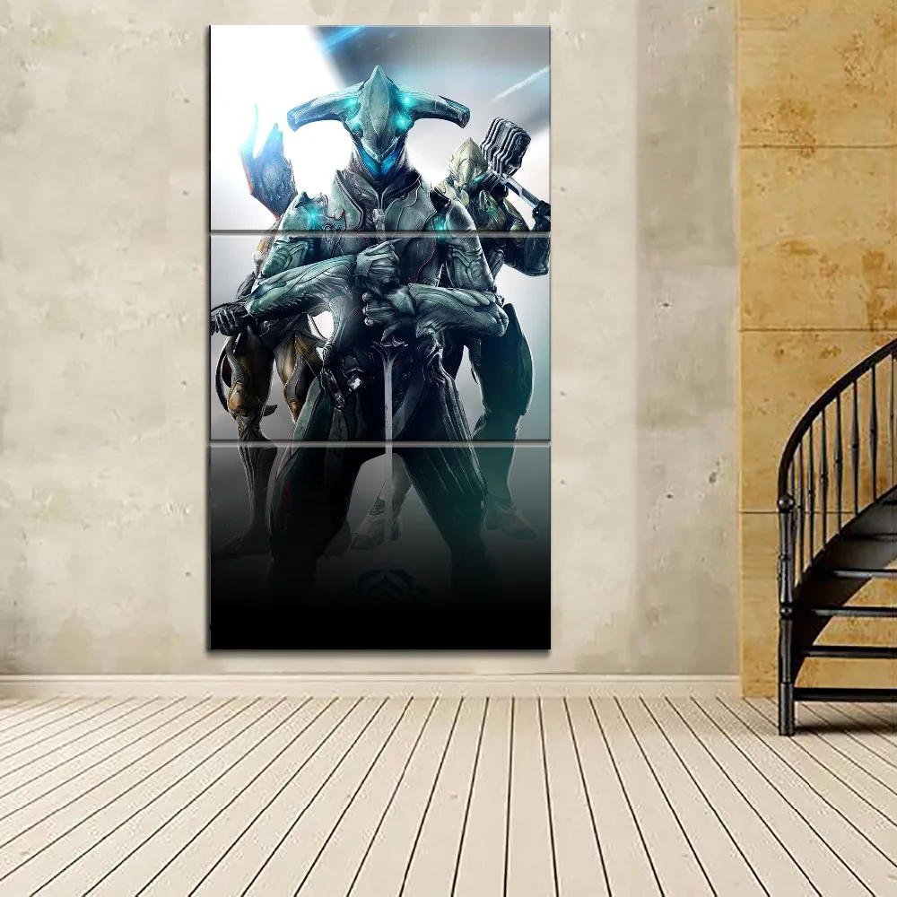 Картины на холсте для домашнего декора 3 шт. картины Game Warframe гостиной настенный