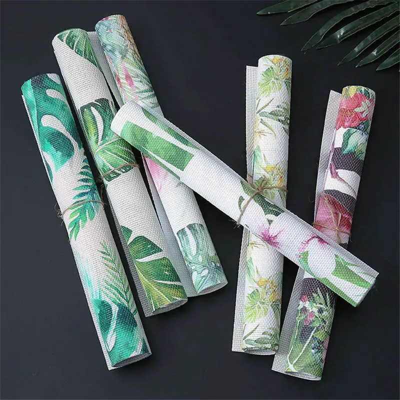 DoreenBeads 1 PC 45*30 cm PVC Placemat Rectangle Flower Flamingo Bird Printed Anti-hot Bowl Plate Pad Table Coaster Decorations | Дом и сад