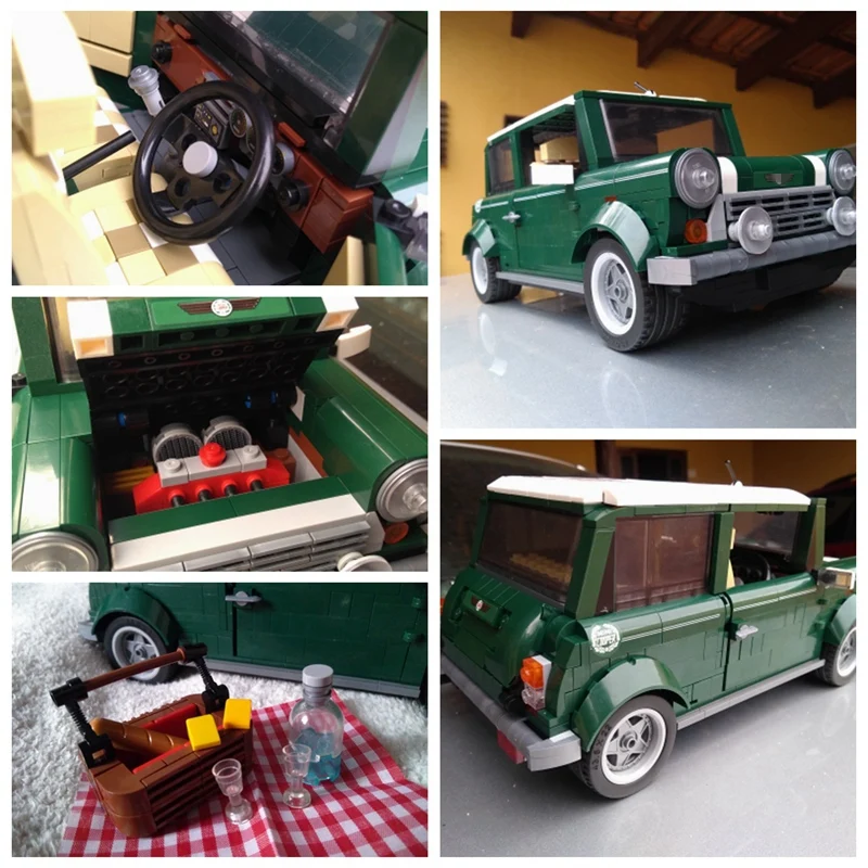 2020 Mailackers Legoing Technic MINI Cooper 1108 шт набор строительные блоки игрушки для детей Legoings