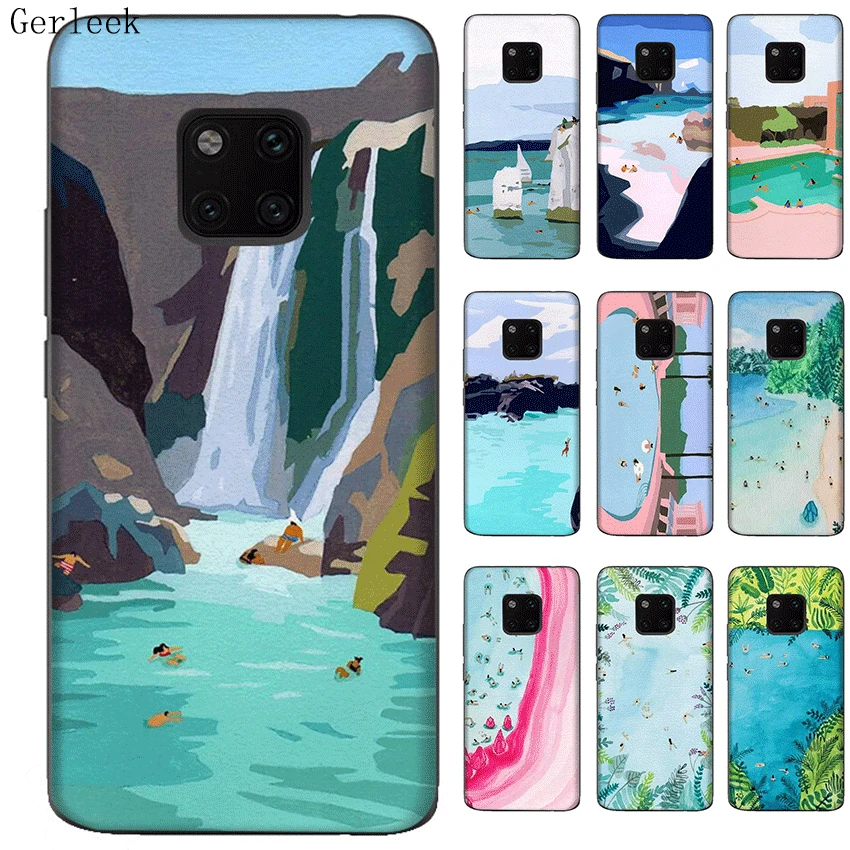 Силиконовый ТПУ чехол для телефона Huawei Nova 2i 3 3i Mate 10 20 Pro Lite Y6 Y5 Prime 2017 2018 Каменный
