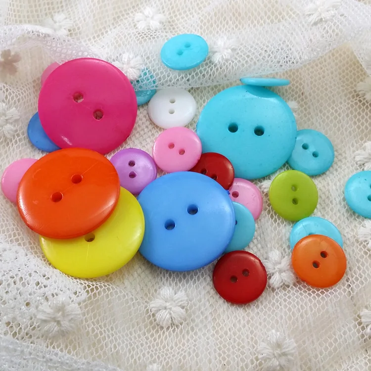 400 шт.-1000 Φ пластиковые пуговицы с 2 отверстиями карамельных цветов 12 5 мм 15 17 для