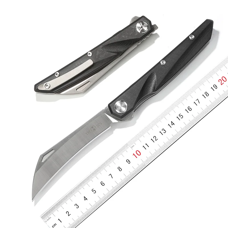 Два SUN G10 Ручка TS74 D2 лезвие Flipper ball brearing складной нож походные охотничьи карманные