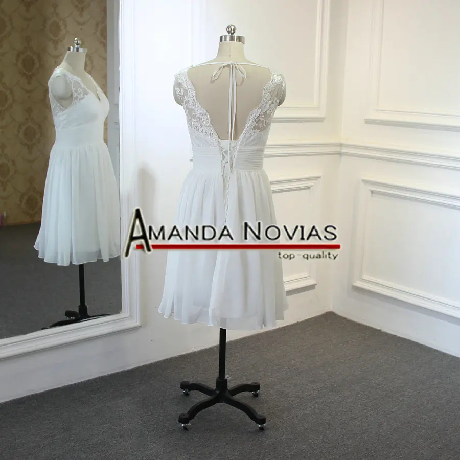 Свадебное Платье До Колена новый стиль 2019 Аманда новиас реальные фотографии |