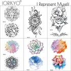 Пользовательские 3D Хна Цветок лотоса временные татуировки наклейки леопардовые женские художественные акварельные сексуальные татуировки кружевные искусственные бриджи