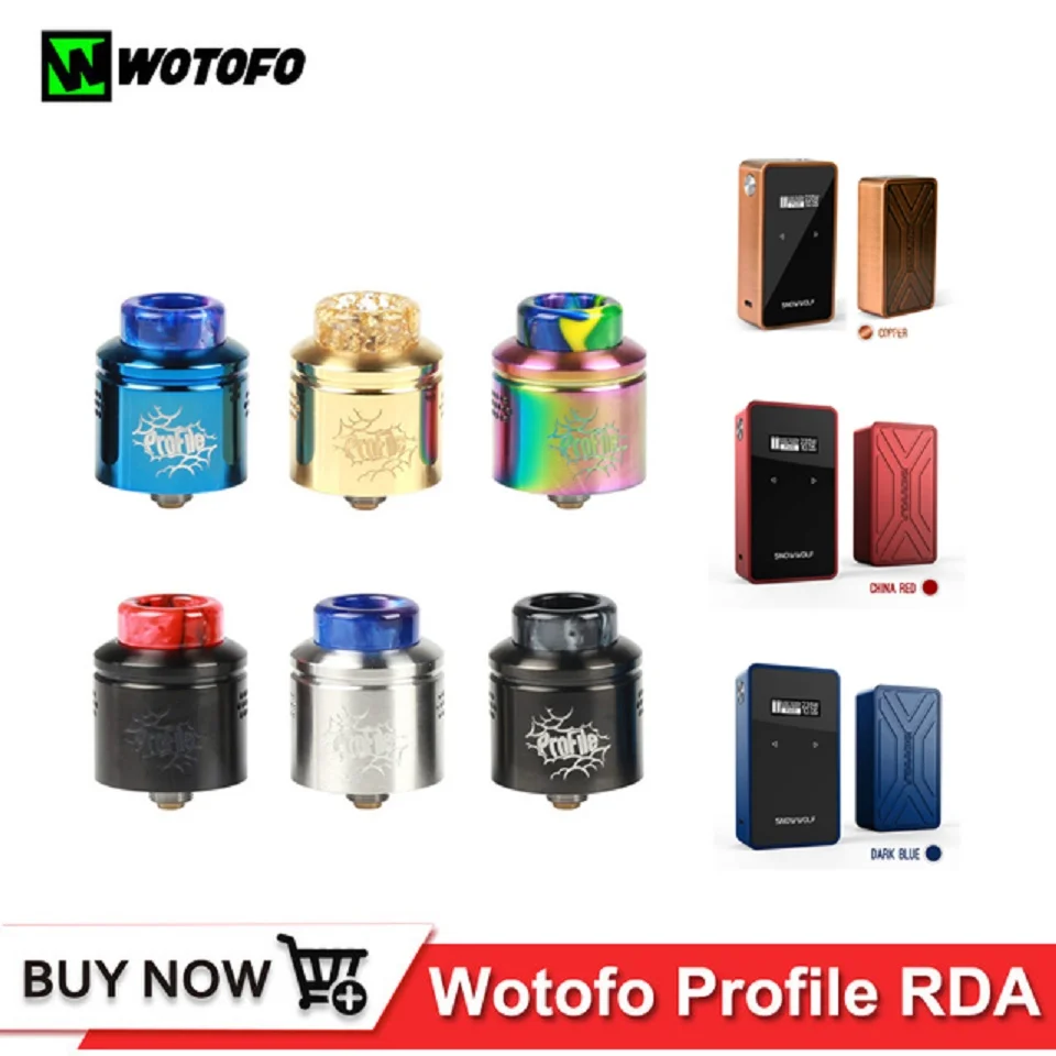 100% Оригинальный Wotofo профиль бак атомайзера RDA 24 мм электронная сигарета Vape Танк