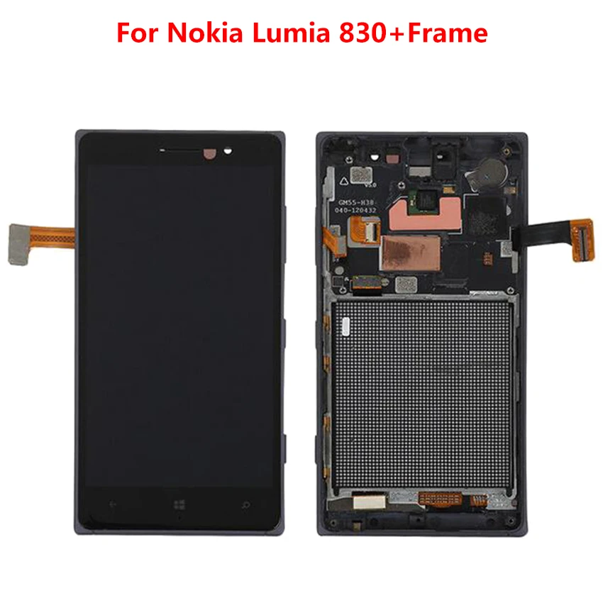 ЖК дисплей с сенсорным экраном и дигитайзером в сборе для Nokia Lumia 830 запасная часть