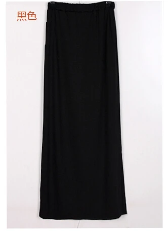 W00563 black Дешевая Новая Модная хлопковая тонкая женская летняя юбка с разрезом по бокам, макси юбка, Женская посылка, прямая тонкая длинная юбка W563 - Цвет: W00563 black