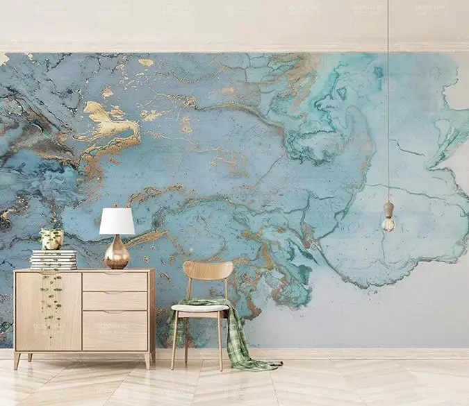 

[Self-Adhesive] 3D Abstract Blue Ink Painting 22 Wall Paper mural Wall Print Decal Wall Murals