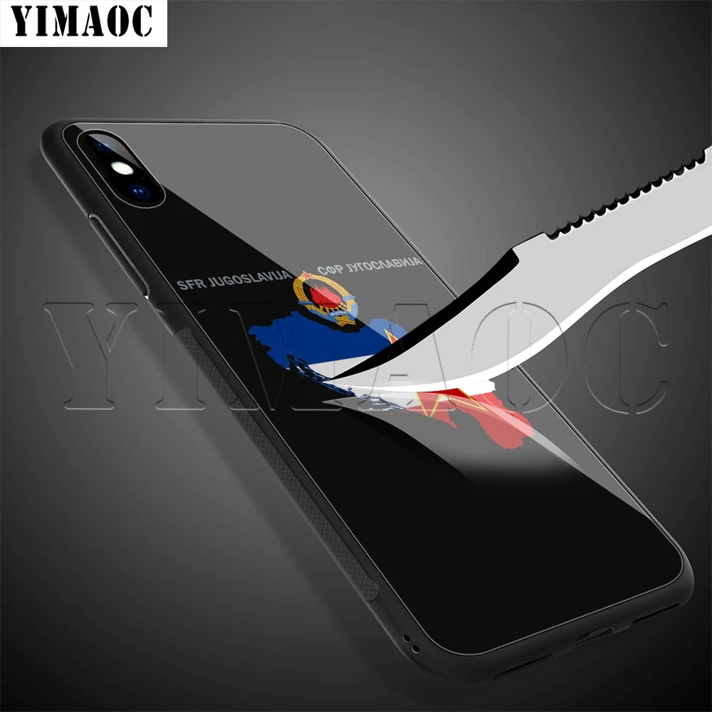 YIMAOC флаг сербии закаленное Стекло чехол для iPhone 11 Pro XS MAX XR X 8, 7, 6, 6S Plus