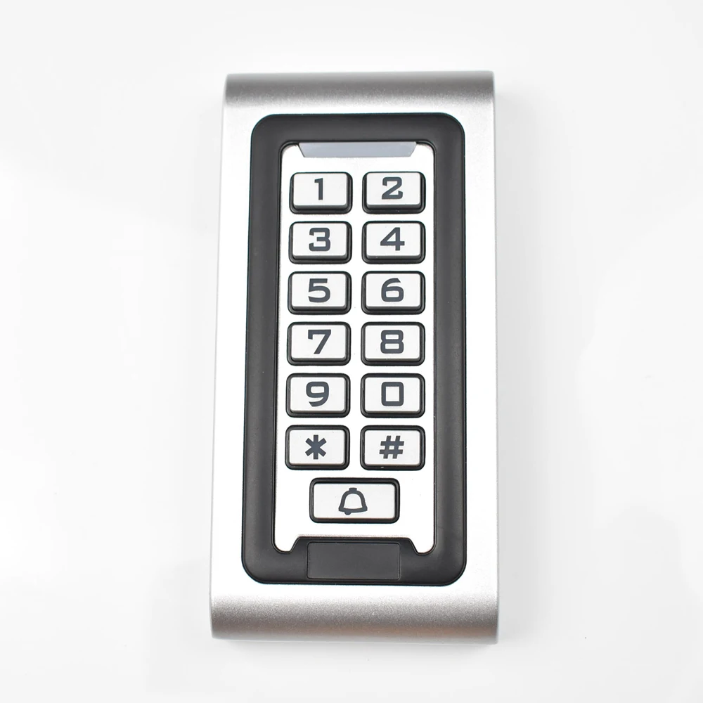 Светодиодный RFID 125 кГц система контроля доступа Бесконтактная карта автономная 2000 пользователей металлический чехол для контроля доступа к двери