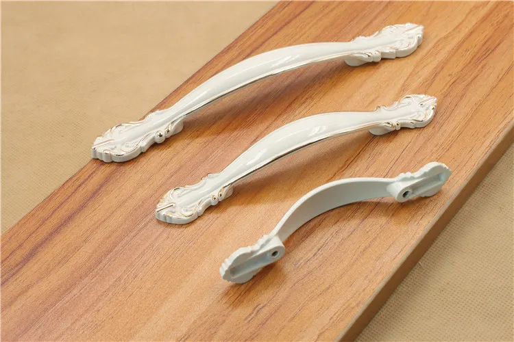 Простой кухонный шкаф из сплава цвета слоновой кости ручки для дверных шкафов