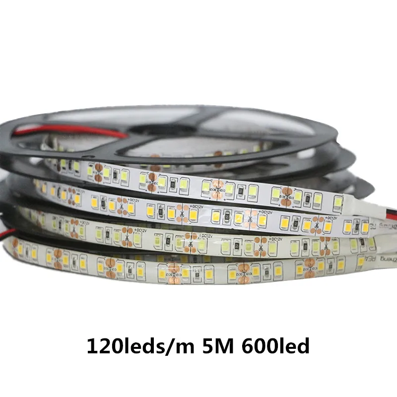 DC 12V Светодиодная лента 2835 не Водонепроницаемая теплая белая 60LED/M 120LED/M 240LED/M
