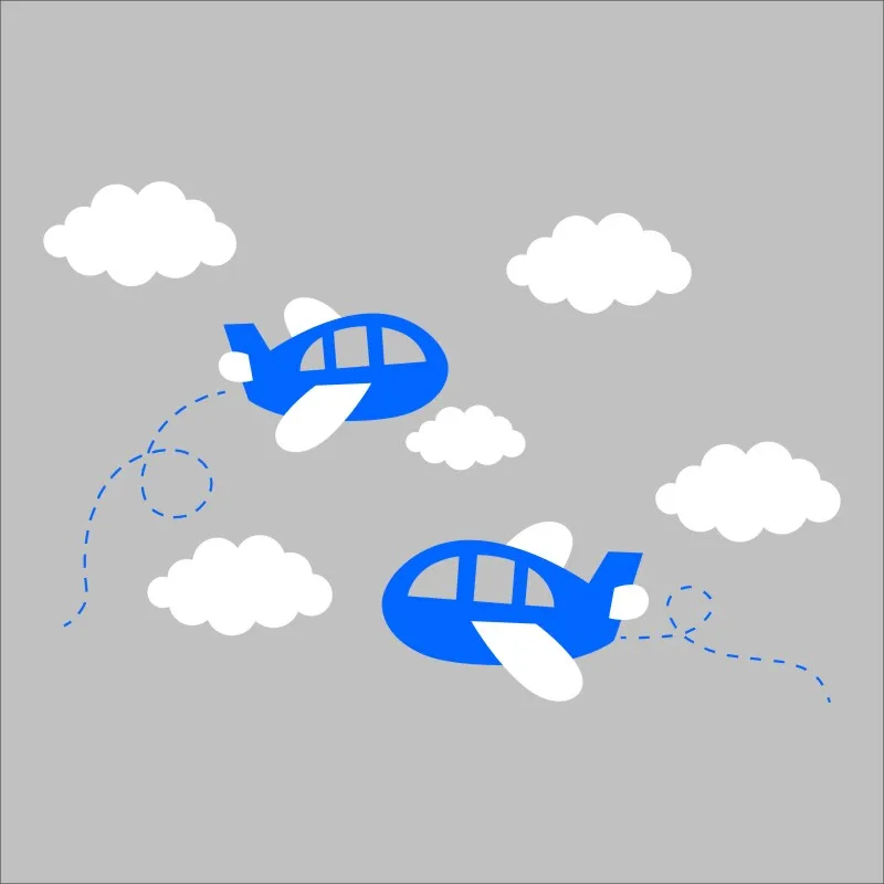 Наклейка на стену самолет большая декоративная стена для детского сада наклейки