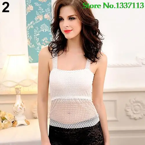 

Women's Sexy Hollow Butterfly Y Back Lace Anti Emptied Tops Cami Singlet Vest