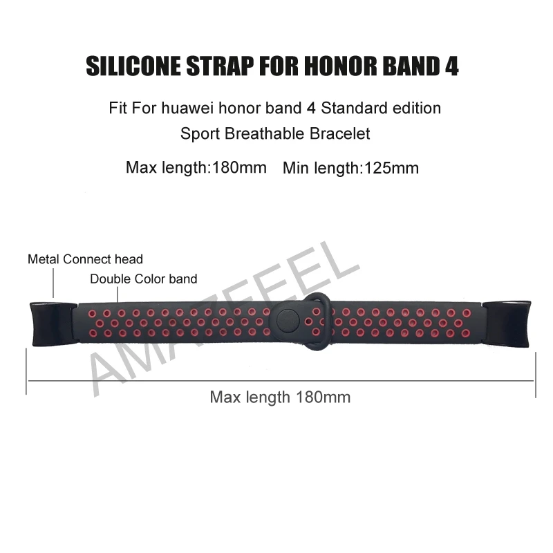 Силиконовый металлический ремешок для huawei Honor Band 4, резиновый браслет, браслет из нержавеющей стали, браслет huawei Band 4, аксессуары для браслетов