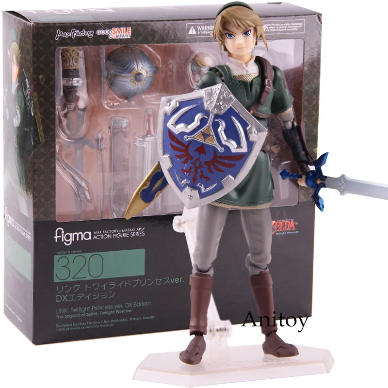 Экшн-фигурка Figma 320 Link Twilight Princess ver. DX Edition Сумеречная принцесса ПВХ Коллекционная модель игрушки - Цвет: with box