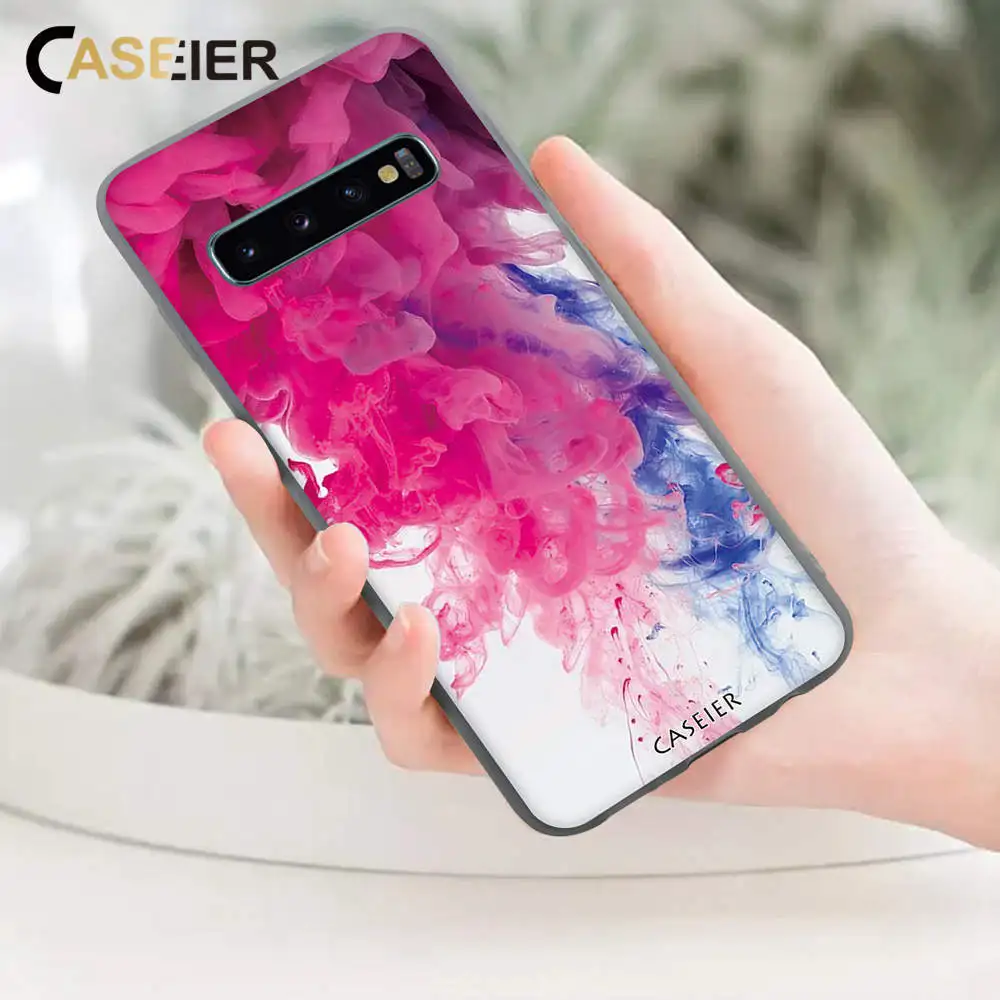 CASEIER цветной дымчатый чехол для телефона Samsung S9 S8 S10 S10E Plus S7 Edge J720 EU J7 2017 A7 Shell |