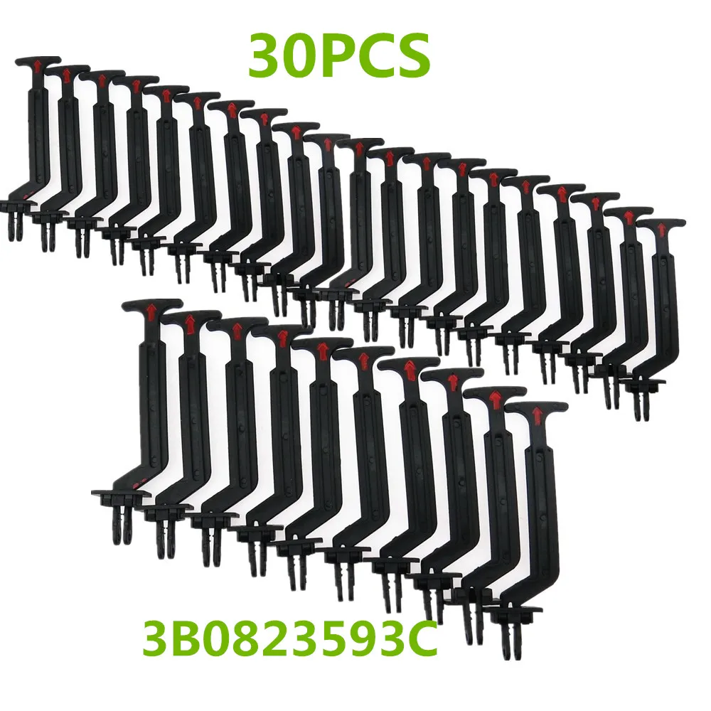 3B0823593C-30pcs Scjyrxs передняя решетка капюшон фиксатор капота ручка блокировки стержень тяга крюк для Passat B5 B5.5 1998-2004 3B0623593C 3B0 823 593 C - Цвет: 3B0823593C-30pcs