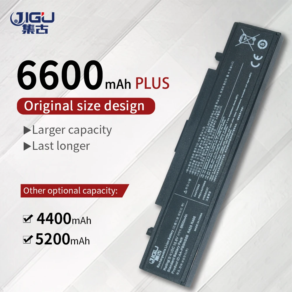 JIGU 6 ячеек черный аккумулятор для SamSung AA PB9NC6B RV511 PB9NS6B PB9NC6W PL9NC6W R468 R505 R530 R540 R430 R730