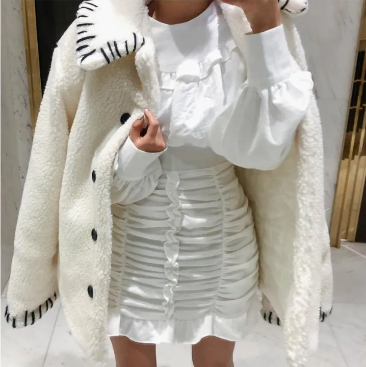 Новая женская посылка платья в стиле хип хоп с круглым вырезом длинным рукавом