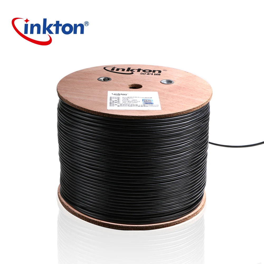 Inkton Открытый водонепроницаемый UTP кабель Cat5e Ethernet Rj45 черный рулон Core 8 ядер