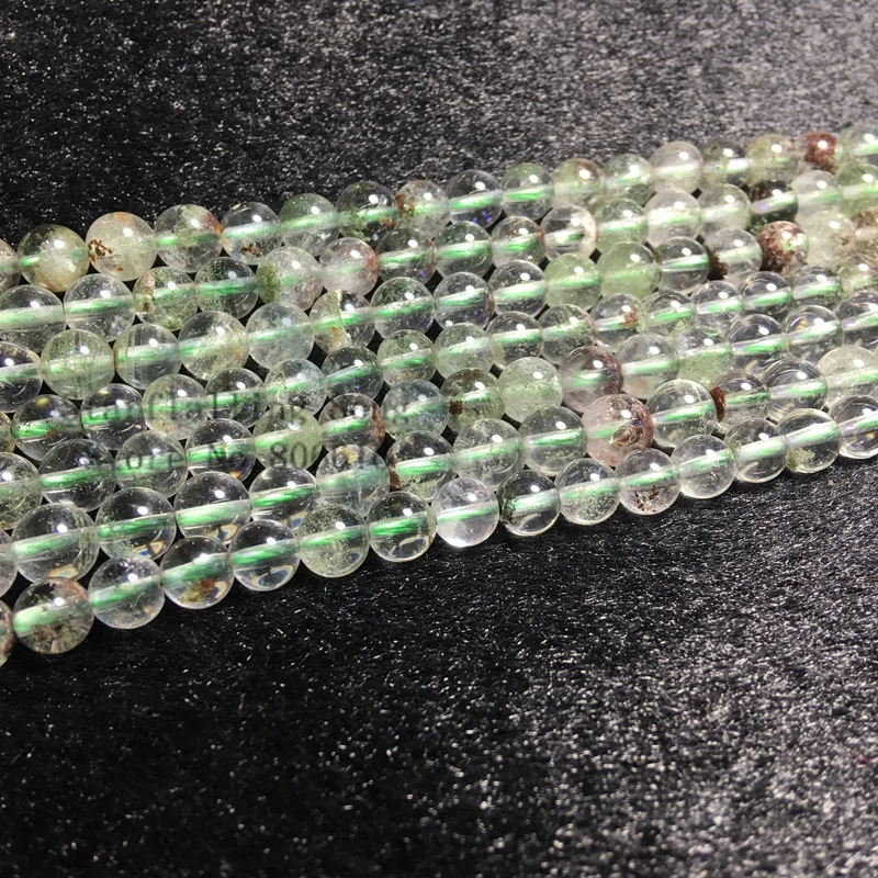 

6-10MM 1Strand/pack 100% Natural Chorite-Crystals Green Quartz Stone Round Loose Bead Strands Jewelry Beads