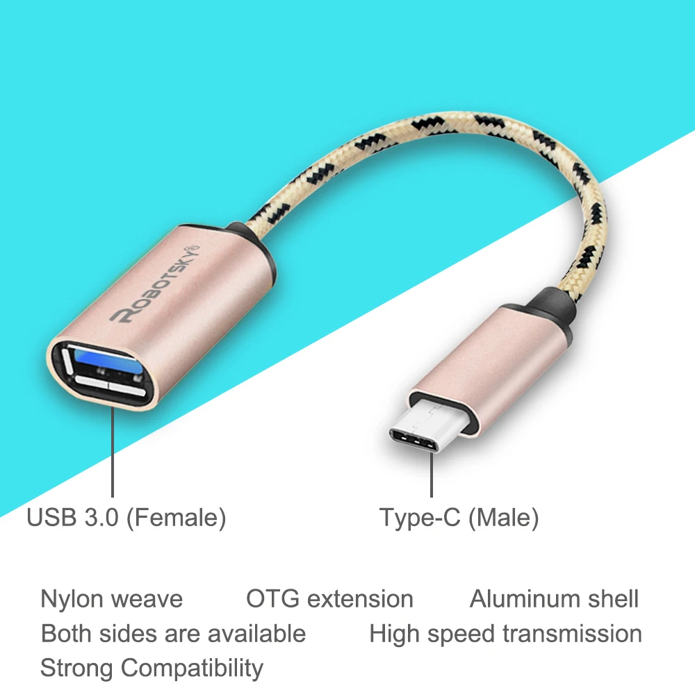 Type-C &quotпапа&quot в USB 3 0 Женский OTG кабель для передачи данных адаптер конвертер USB-C