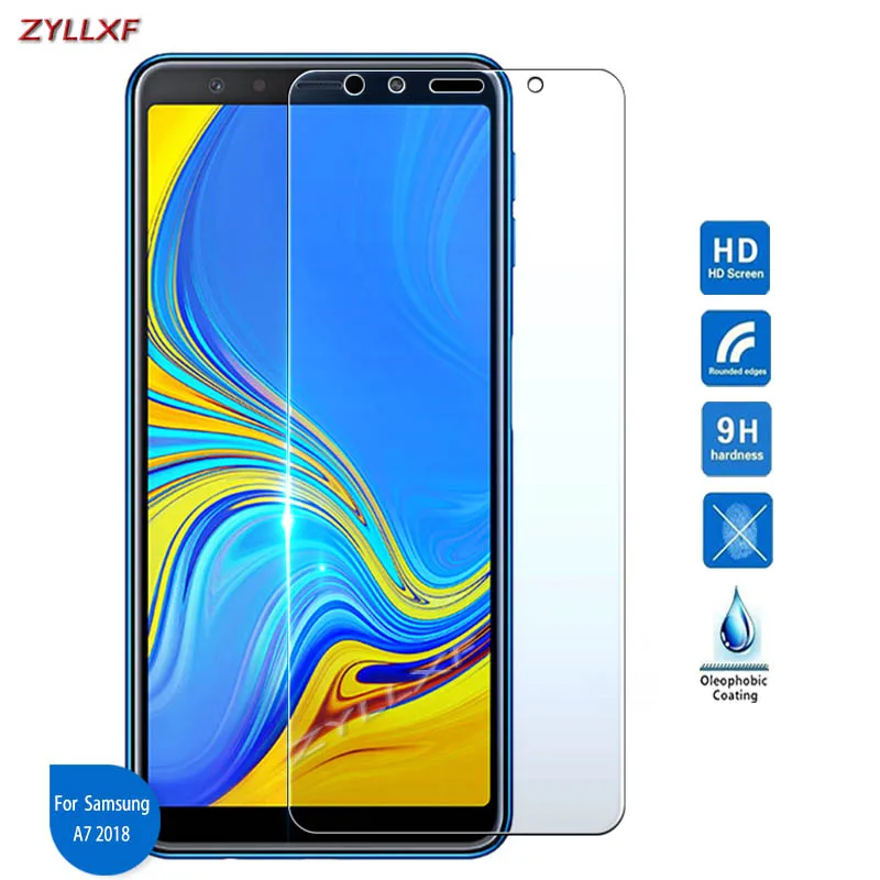 Для Samsung Galaxy A7 2018 защитная пленка из закаленного стекла для экрана 6 дюймов 9H 2.5D