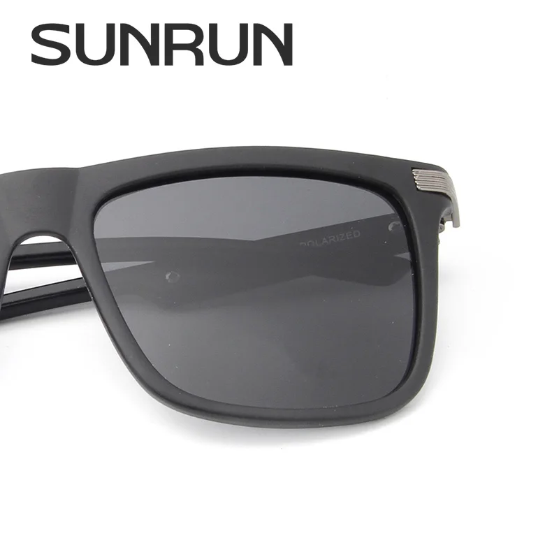 SUNRUN Модные поляризованные солнцезащитные очки Для мужчин квадратные подходят