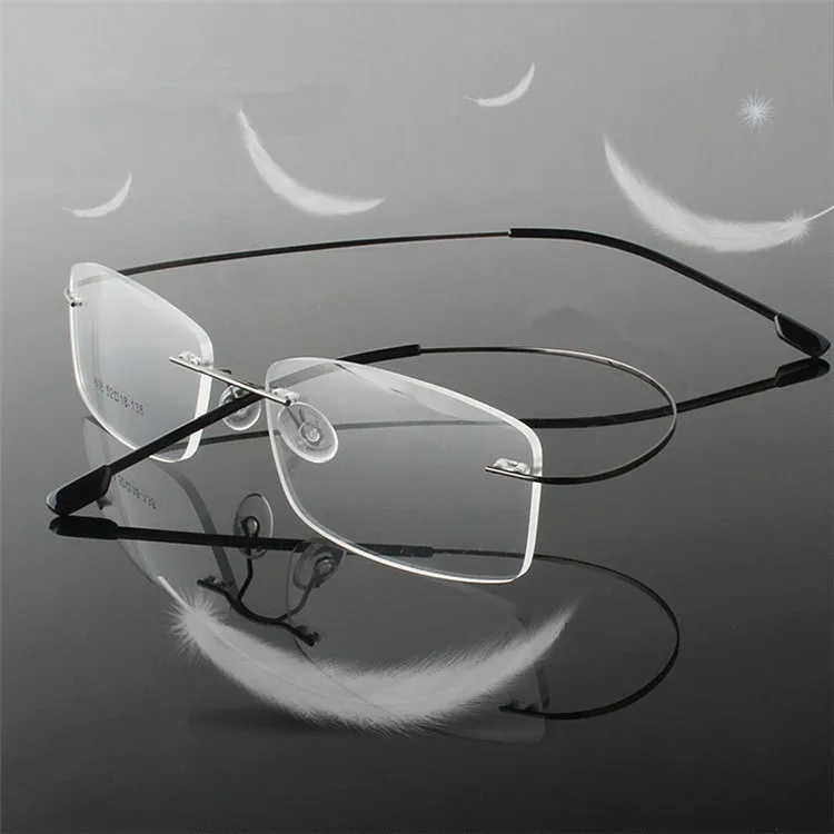 Титановые очки armacao para oculos de grau, безрамные очки из титанового сплава, оправа для очков, оптические оправы для женщин и мужчин