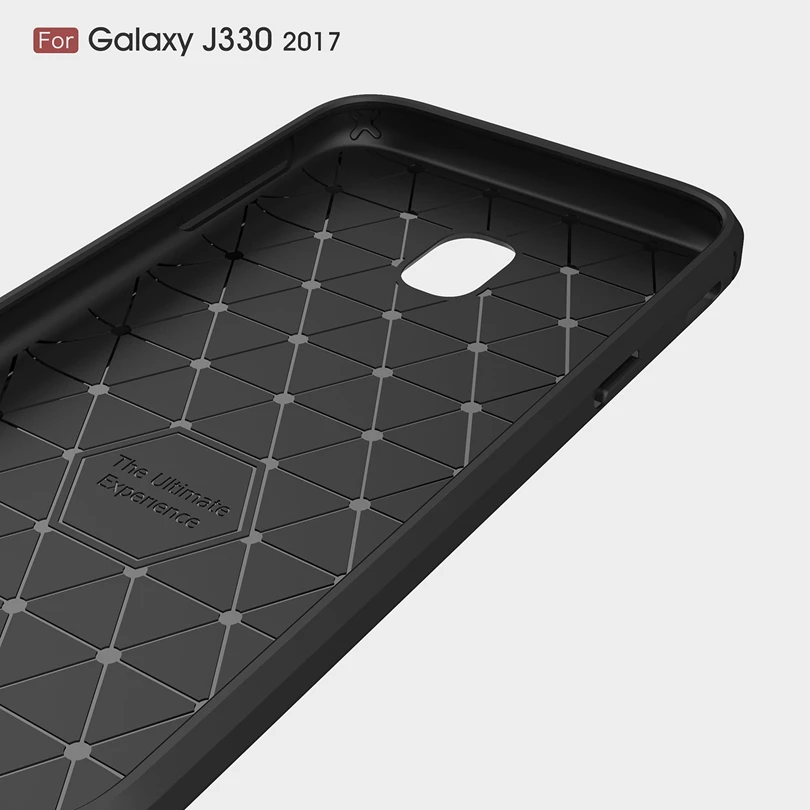 Для Samsung Galaxy J3 2017 J330 чехол из углеродного волокна тонкая прочная ударопрочная