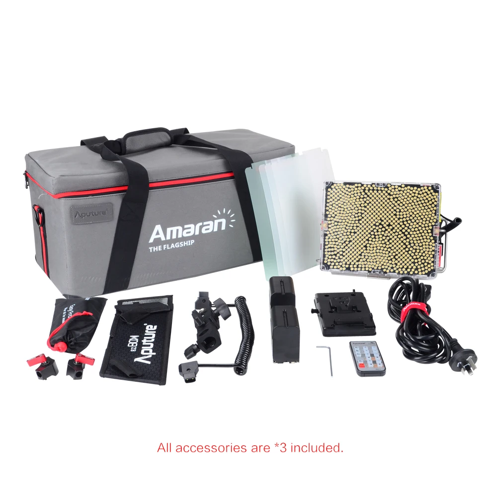 Aputure Amaran Tri-8ssc, светодиодный студийный светильник, панель с 6 шт. NP F970 батареей, легкая коробка, светодиодная лампа, студийный светильник для фото, v-образное крепление