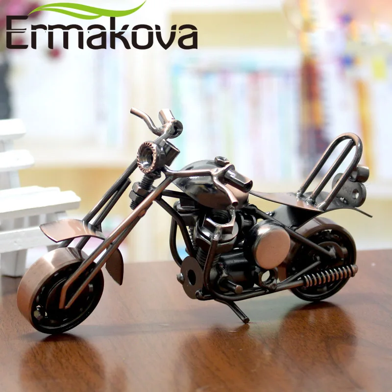Винтажная модель мотоцикла ERMAKOVA 5 стилей ретро фигурка мотора железный мотоцикл