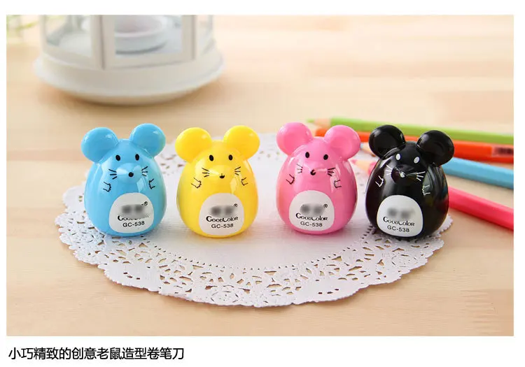 Милые Мультяшные мыши животных точилка для карандашей Kawaii мышь карандаш Режущий инструмент для студентов офисные школьные принадлежности корейские канцелярские принадлежности
