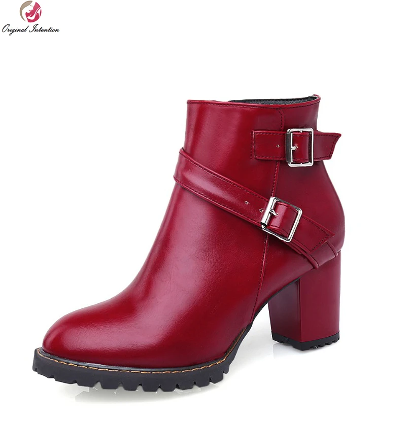 Оригинальные элегантные женские ботильоны с закругленным носком на квадратном