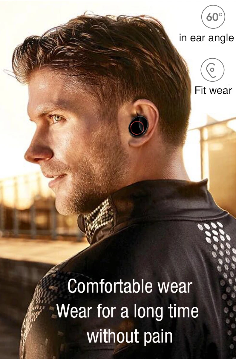 LYMOC двойной светодиодный дисплей беспроводные наушники Bluetooth 5,0 гарнитуры TWS наушники стерео микрофон громкой связи зарядное устройство для IPhone samsung