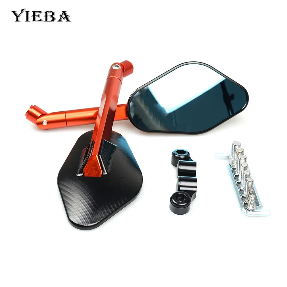 Универсальные мотоциклетные зеркала заднего вида с ЧПУ боковое зеркало для Honda