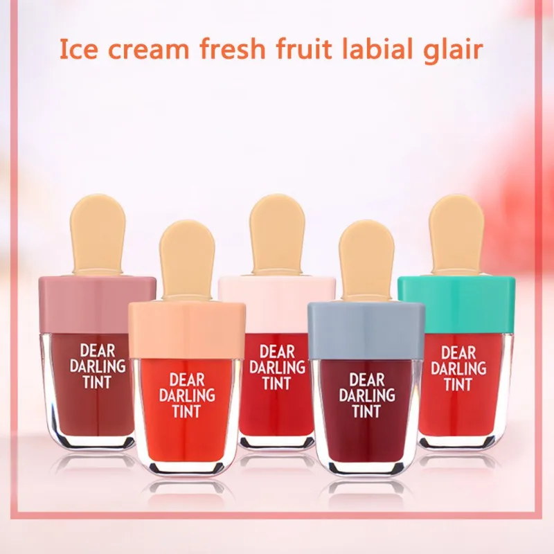 5 цветов мороженое глазурь для губ водостойкий цвет татуировка оттенки макияж
