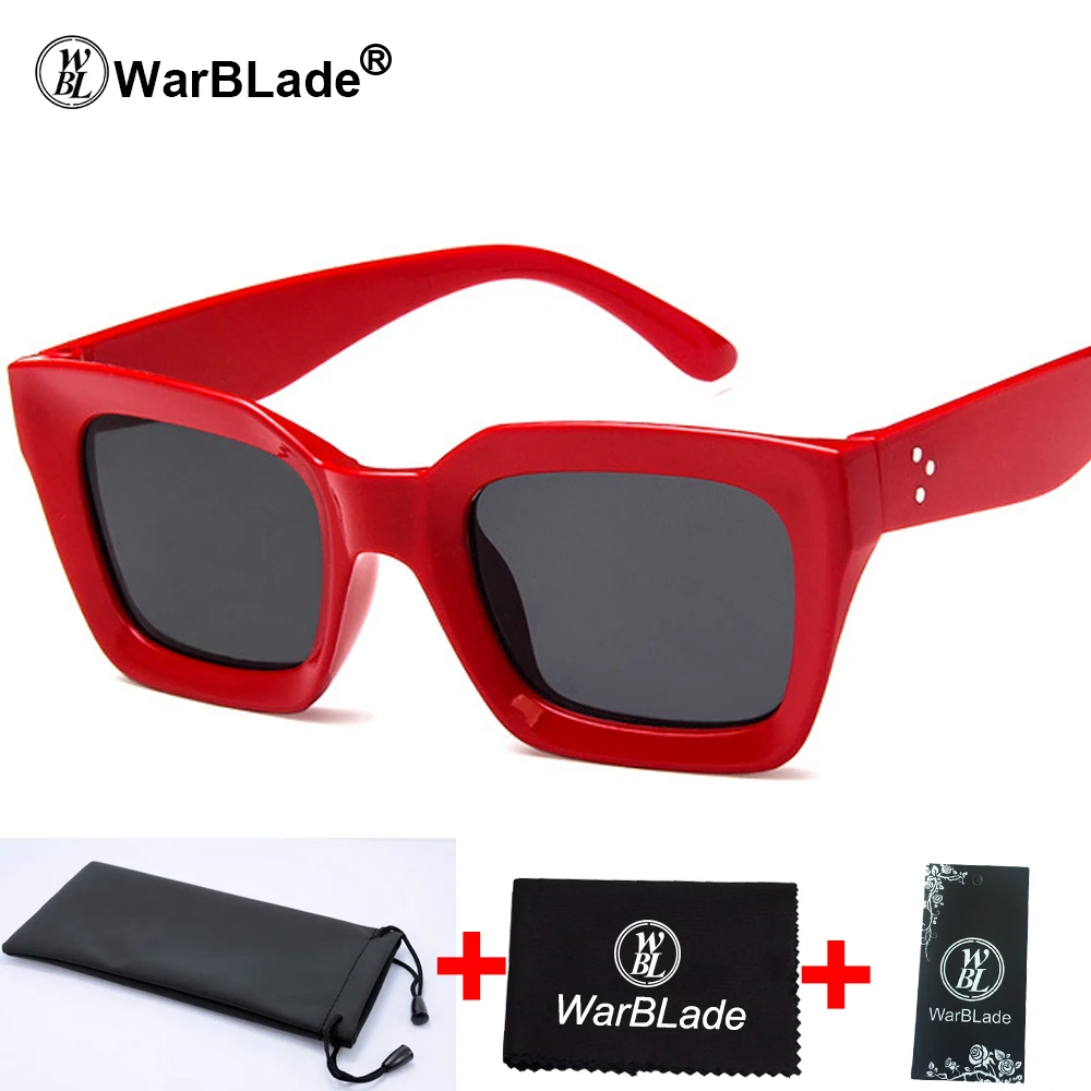 

Солнцезащитные очки WarBLade с квадратным покрытием UV400 для мужчин и женщин, винтажные брендовые дизайнерские солнечные очки в ретро стиле
