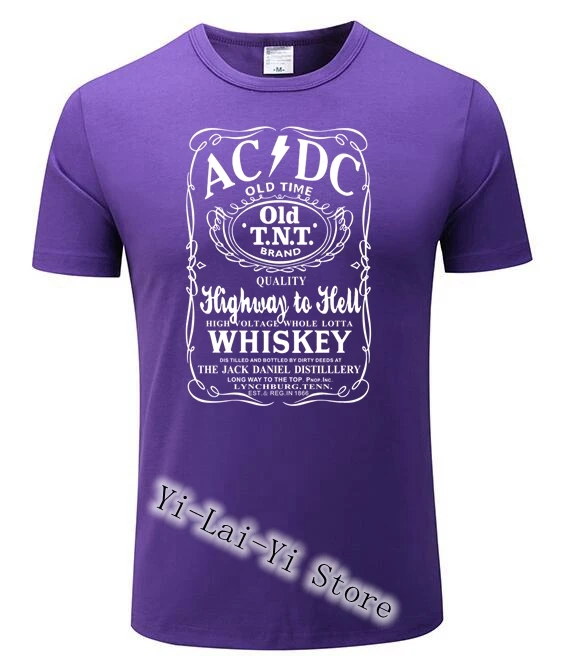 Музыкальная группа ACDC футболка для мужчин Прямая поставка Летняя AC DC короткий