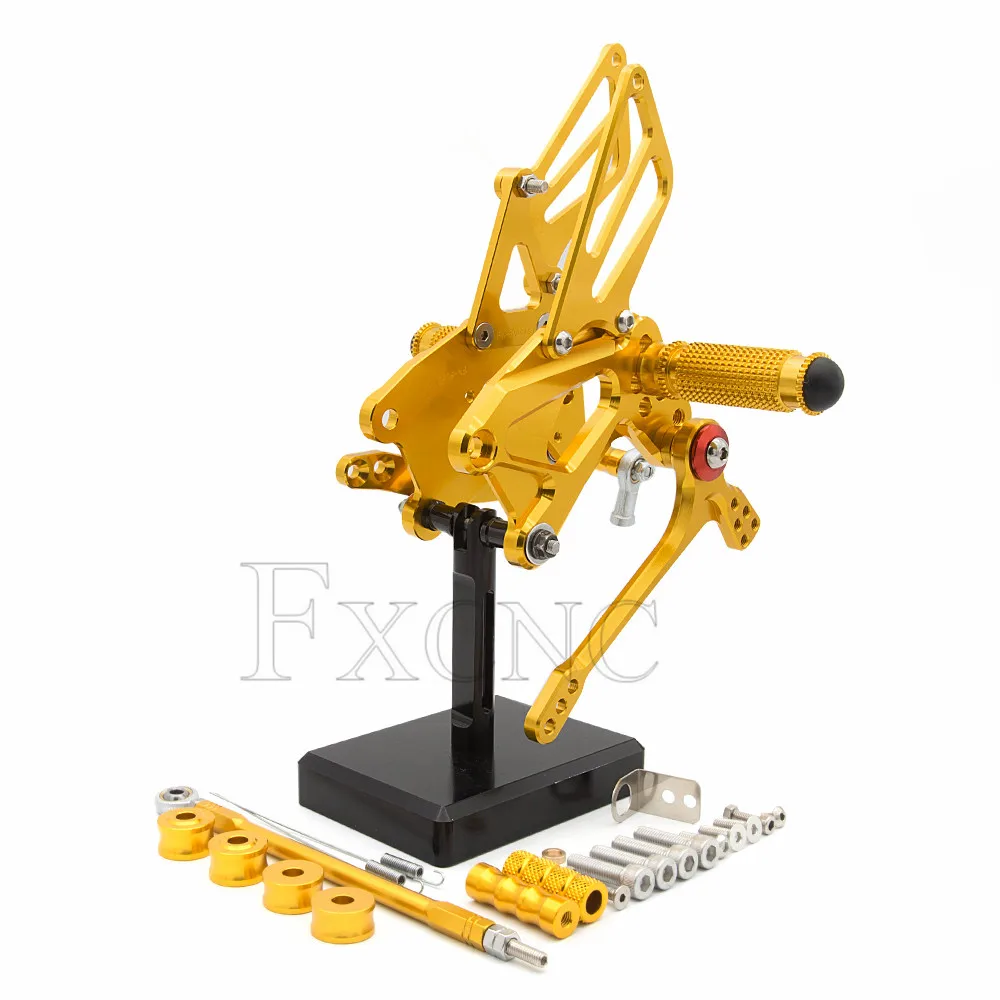 CNC Алюминий Регулируемый мотоцикл для отдыха комплект для ног подножки Rearset для Suzuki SV650 SV 650