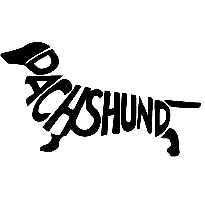 [WD049] такса буквы силуэт Забавный автомобиль-Стайлинг виниловая наклейка на