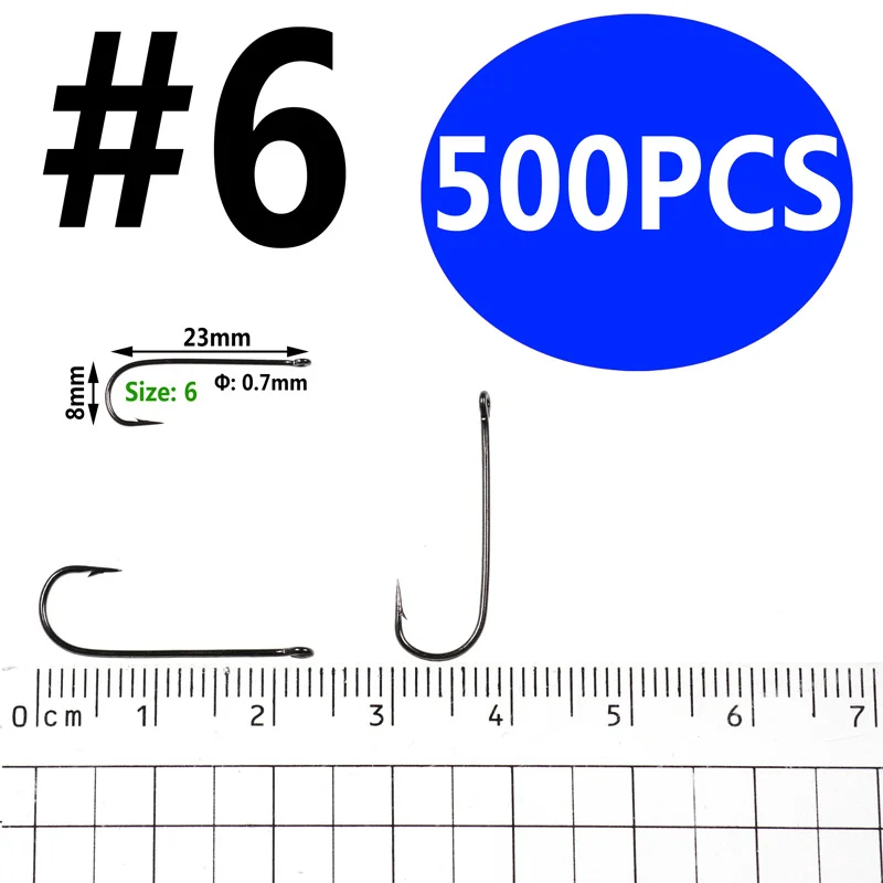 500pcs size 6 Bimoo 500 шт. рыболовные крючки с колючей спинкой Baitholder Aberdeen с длинным хвостовиком, рыболовные крючки, держатель для рыбной приманки, Размер 10, 9, 6, 4, 3, 2, 1, 2/0, 3/0 - Цвет: 500pcs size 6